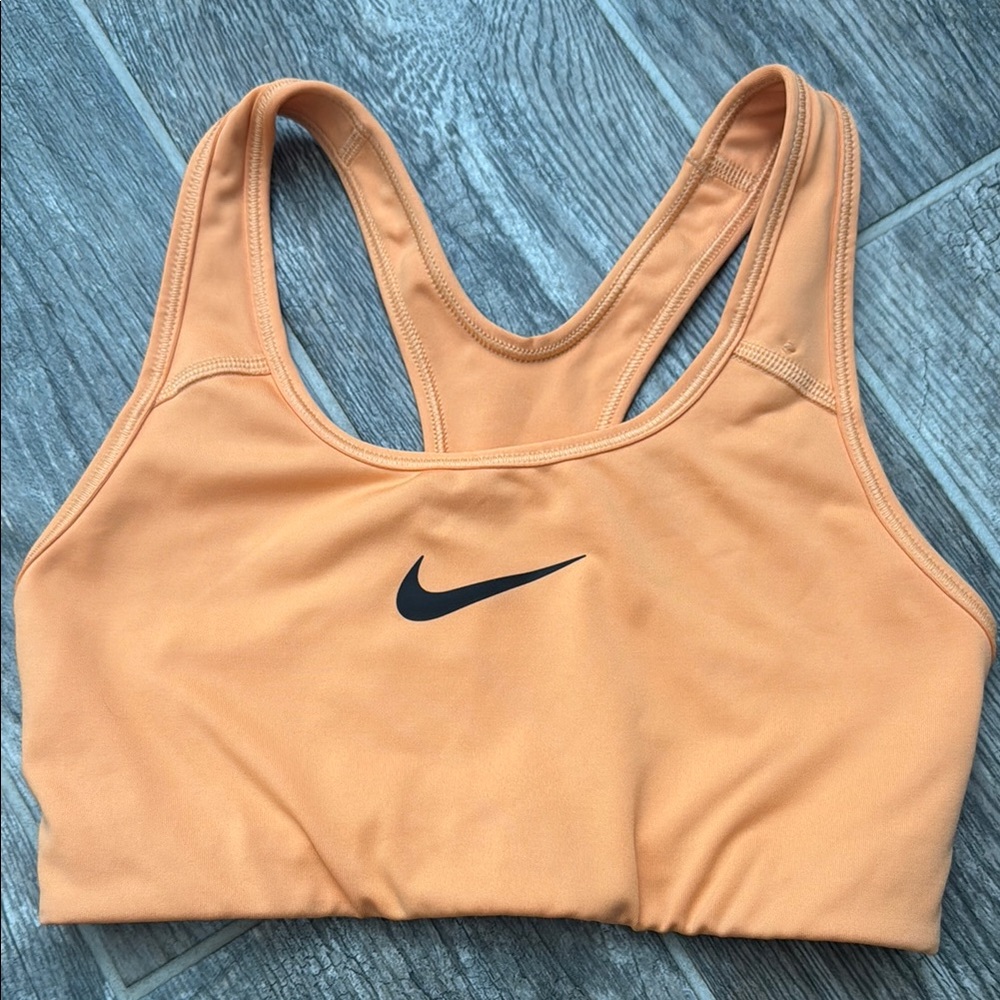 Nike Orange Sports Bra with Racerback Design